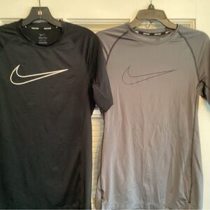 Nike Men’s Short Sleeve Swoosh Tee — Black & Gray